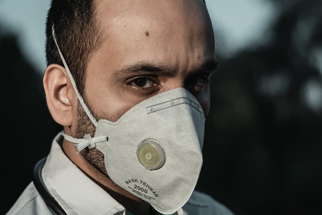 doctor wearing protective mask